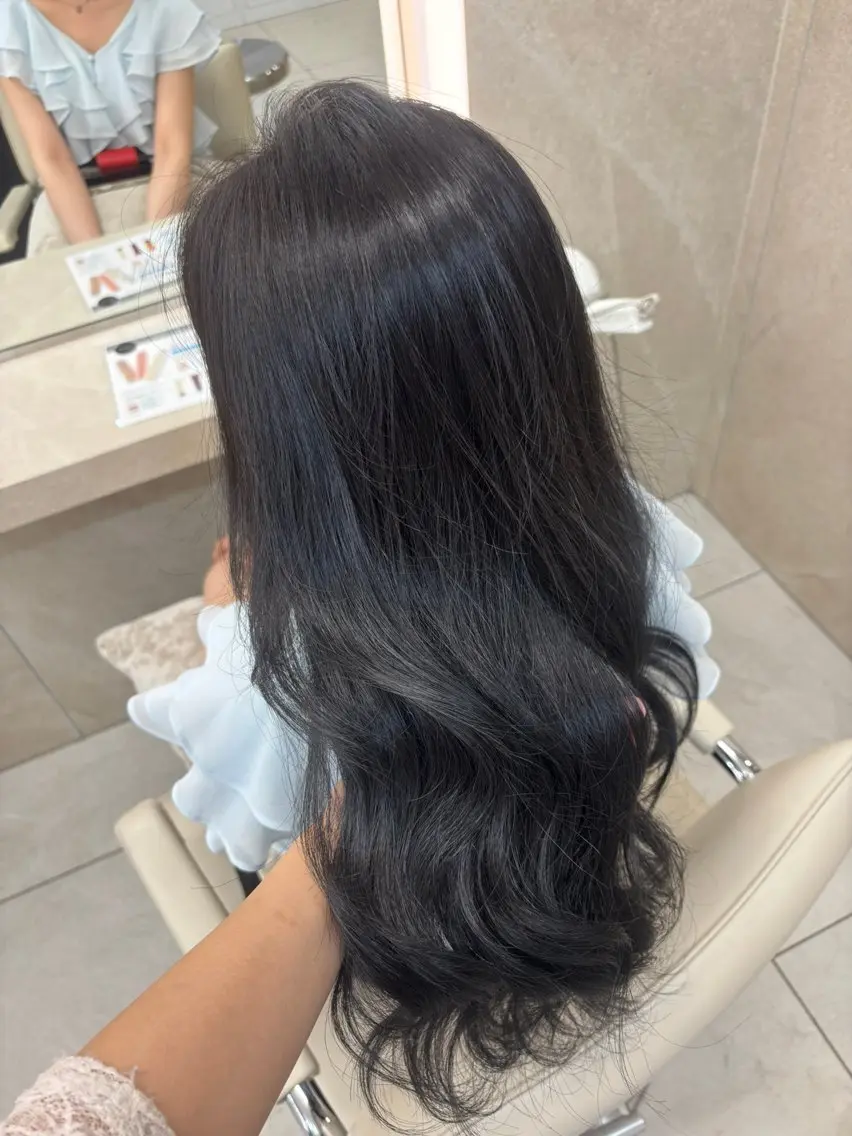 ロング カット ヘアカラー くれは/透明感カラー /グレージュのヘアスタイル