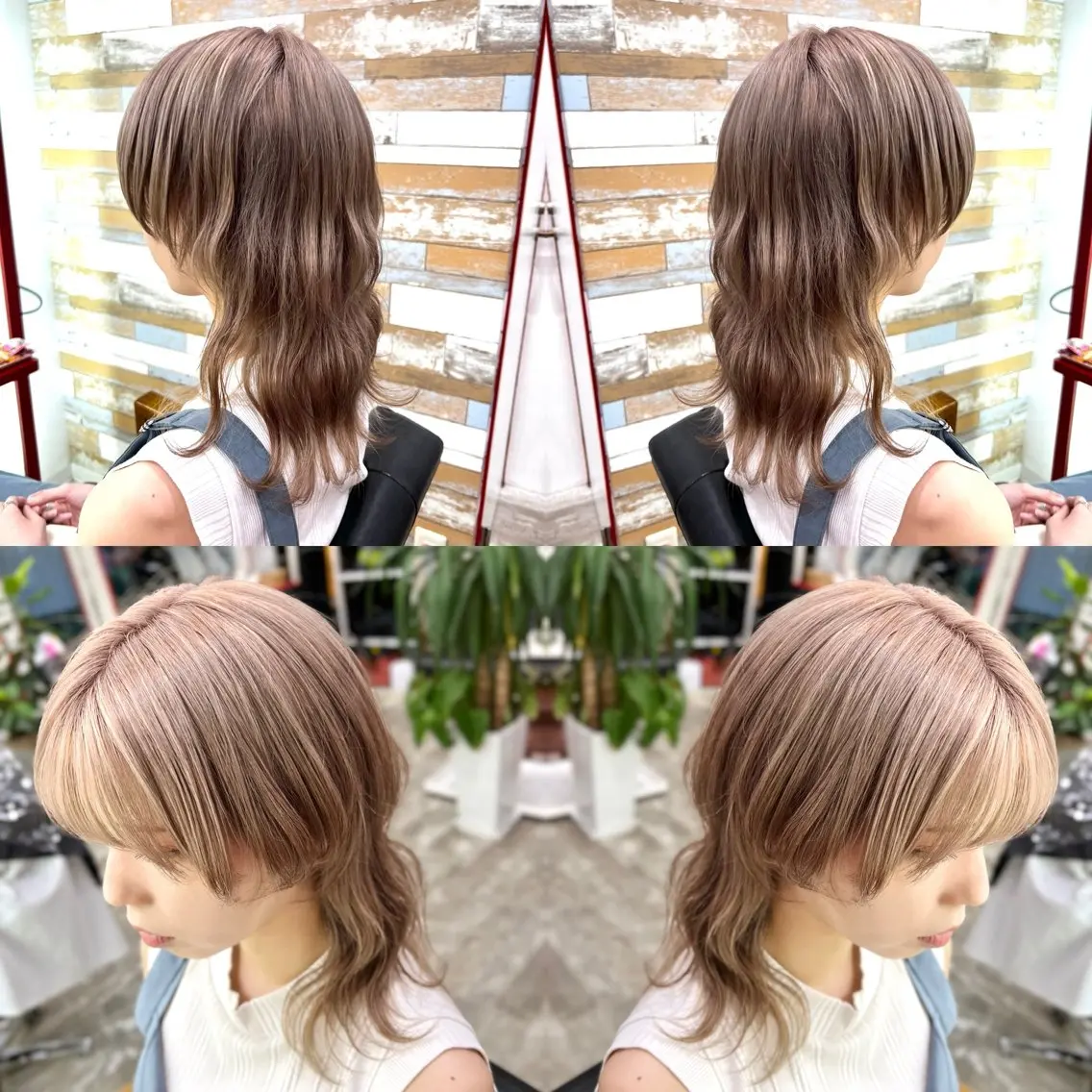 セミロング カラー カット ヘアカラー トリートメント ✨️眉毛、派手髪、 ハイトーンShinの眉毛・アイブロウイメージ