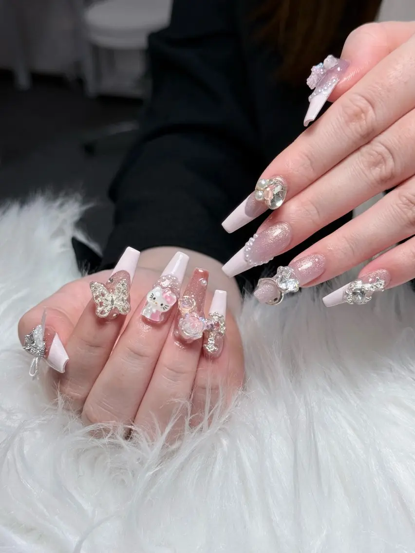 ネイル ボルドー チークネイル 長さ出し フレンチネイル ジェルネイル ハンドネイル VANI Belle Nailのネイルデザイン