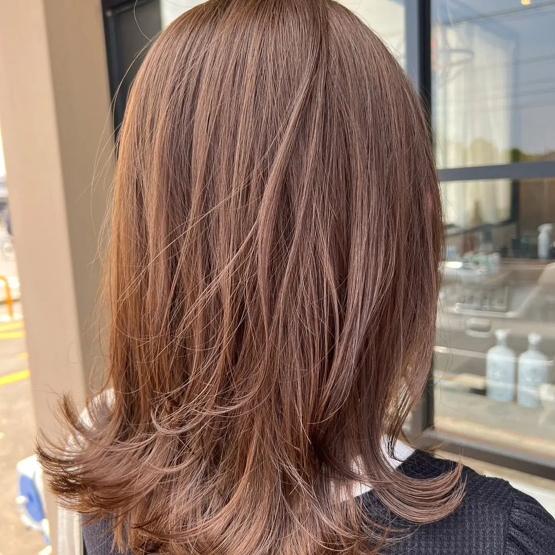 ミディアム カラー ヘアカラー トリートメント 岸下 理緒のヘアスタイル