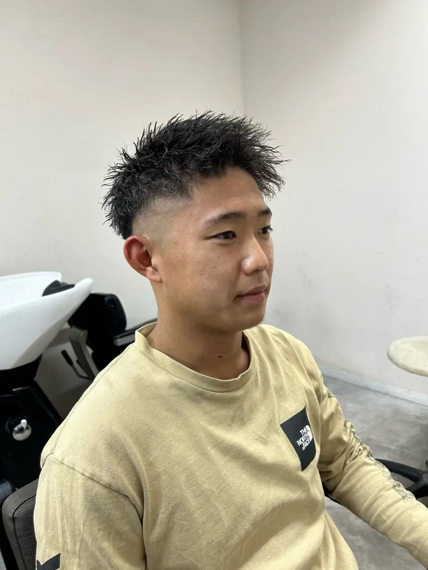 ショート パーマ パーマ 渋谷 【メンズ特化】ナゴムのヘアスタイル