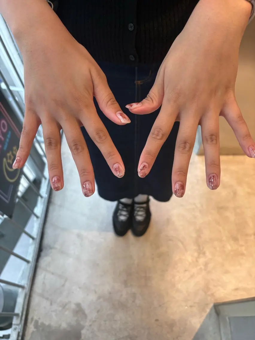 ネイル 大理石ネイル(マーブル) 💞WOLTOKYO 池袋💞Emiriのネイルデザイン
