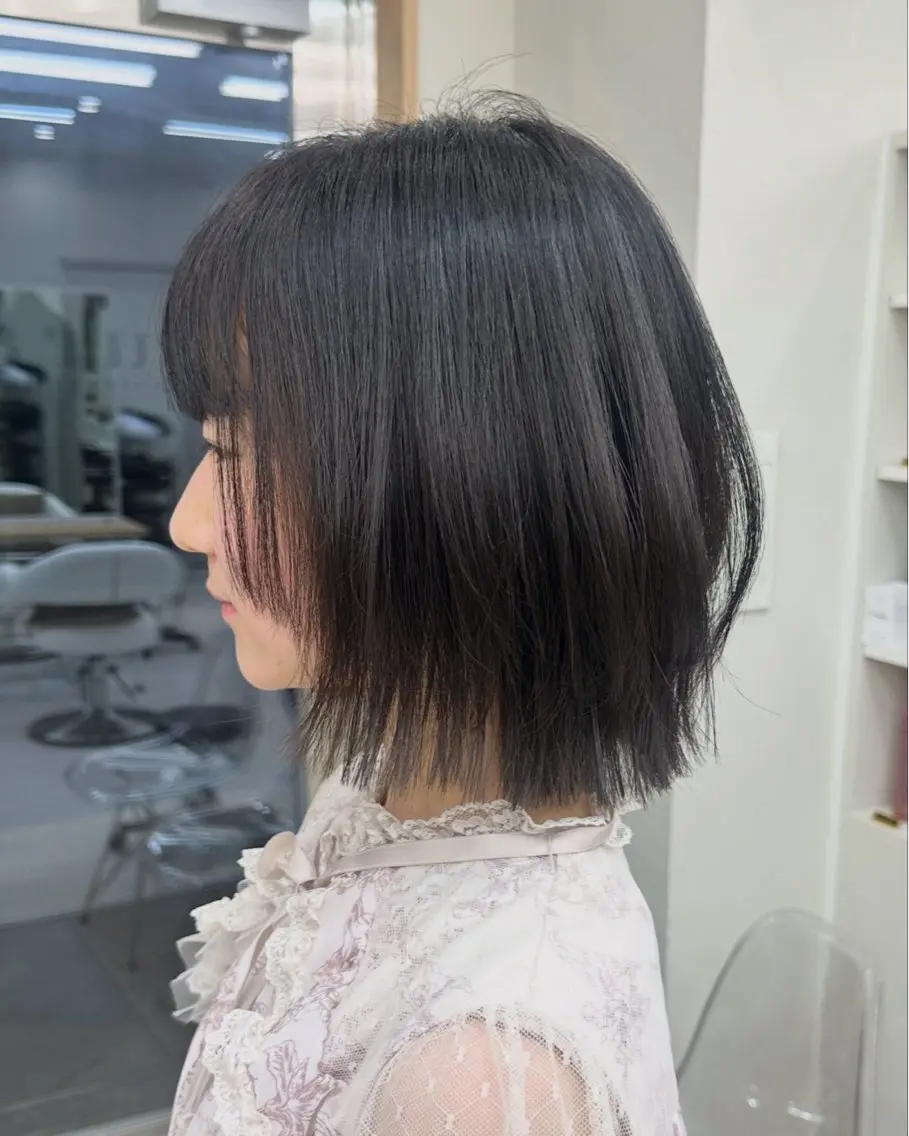 ミディアム カラー カット ヘアカラー 丸山 心 / 艶カラーのヘアスタイル