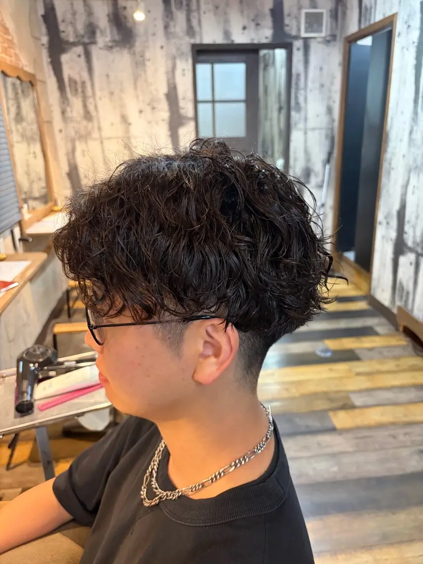 ショート パーマ メンズ メンズパーマ メンズ特化❤️‍🔥 みやぎのヘアスタイル