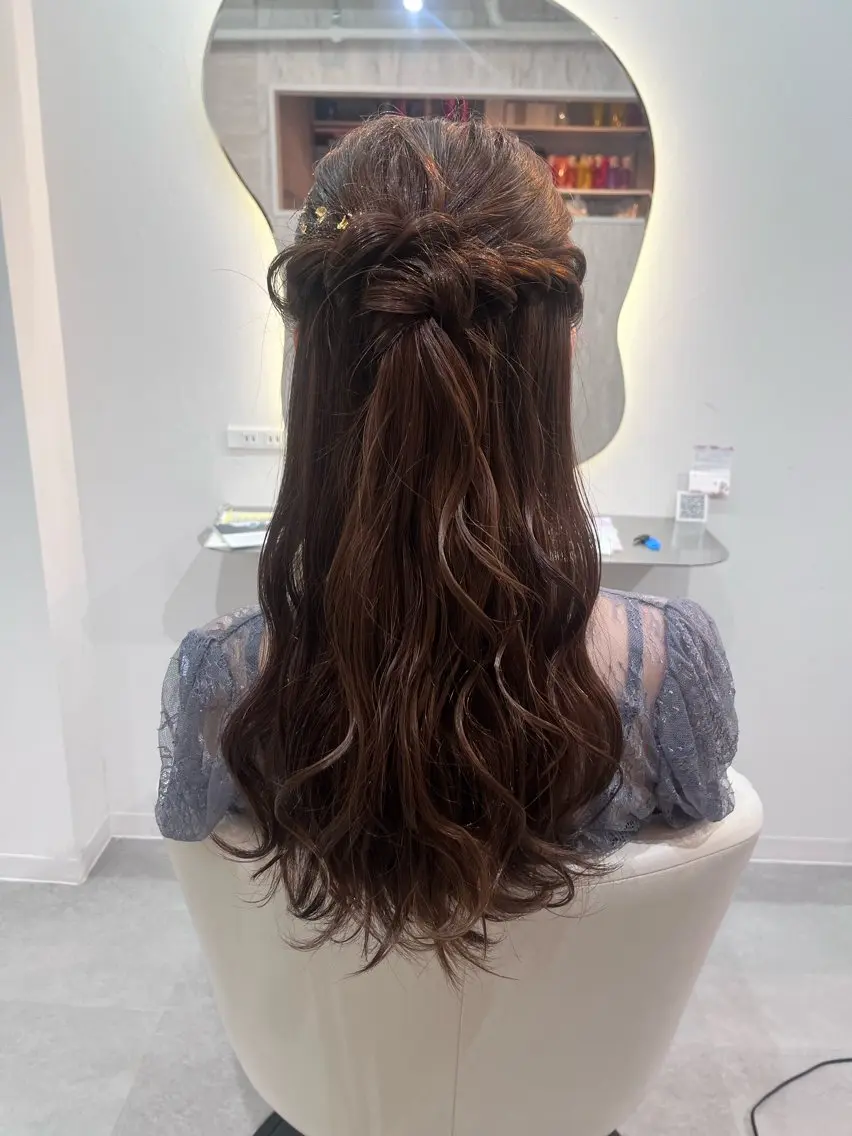 ロング ヘアセット 🩶透明感カラー 池袋/mei🩶のヘアスタイル