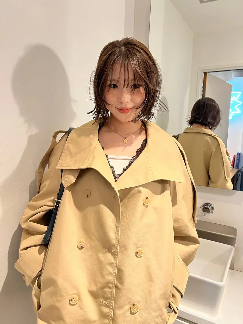ミディアム カット ヘアカラー kotoko 透け感カラーのヘアスタイル