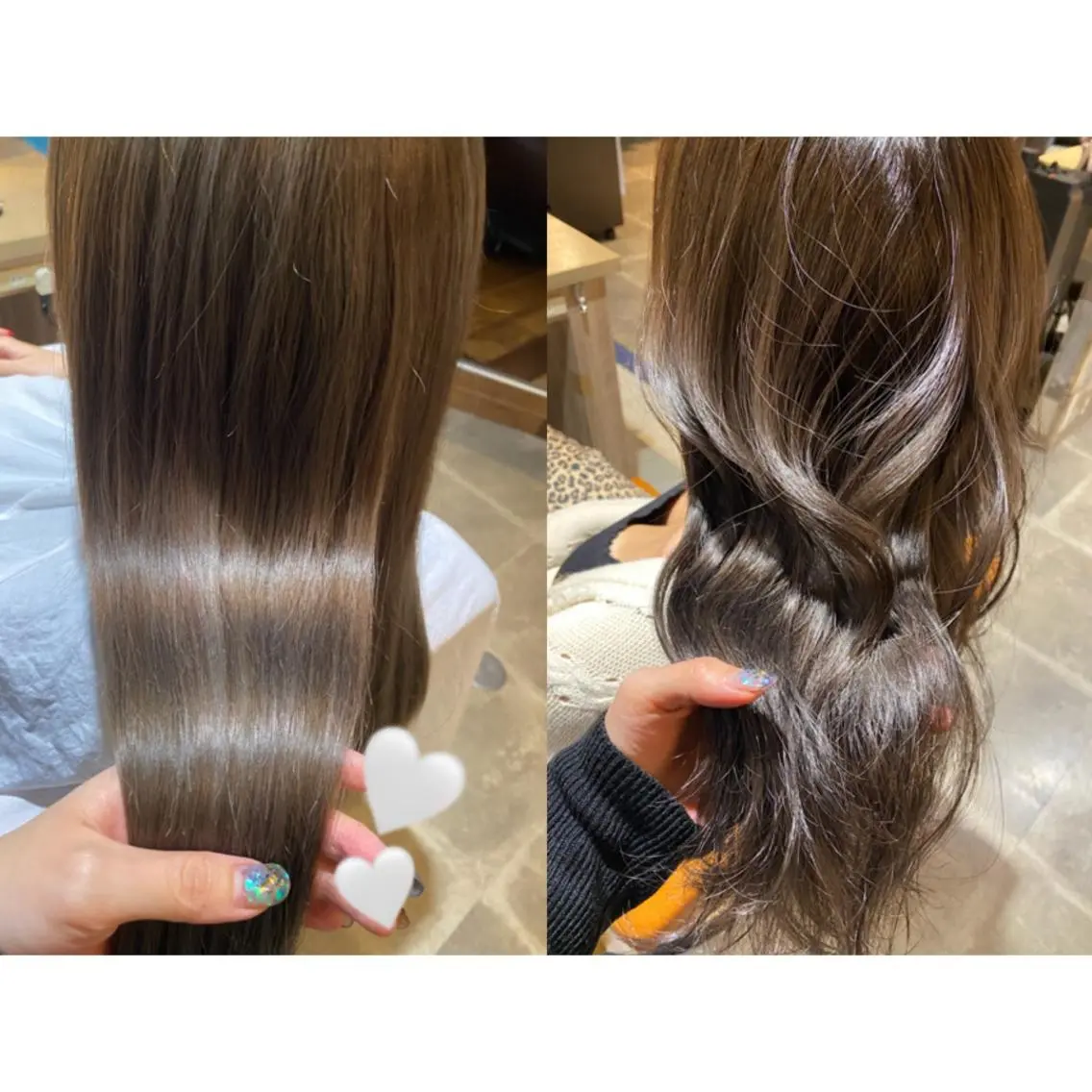カラー グレージュ カット トリートメント 🩵盛れる顔周りヘア EMI🩵のヘアスタイル