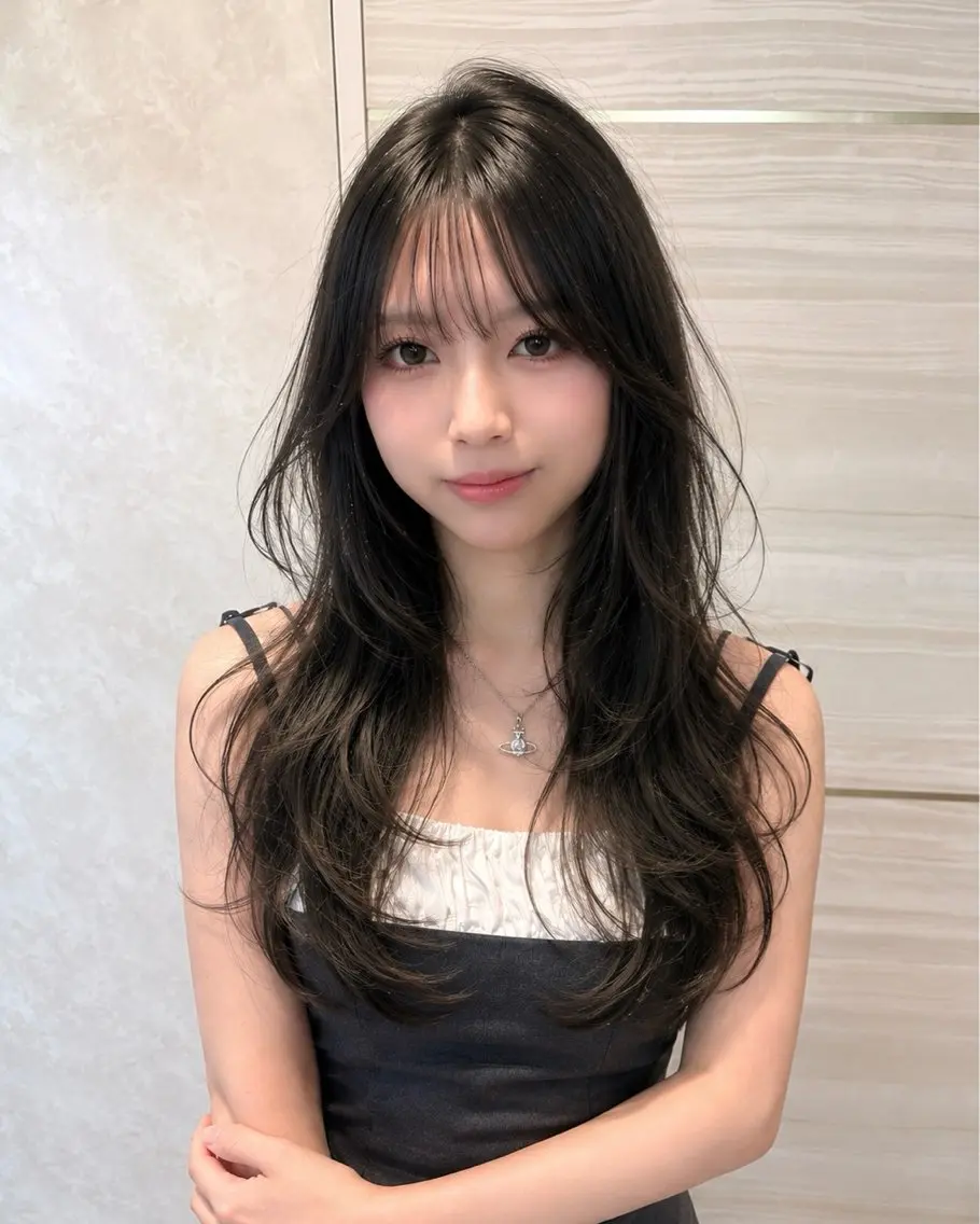 セミロング カラー ヘアアレンジ ヘアカラー トリートメント 🌿巴結生🌱大宮 ミルクティーベージュのヘアスタイル