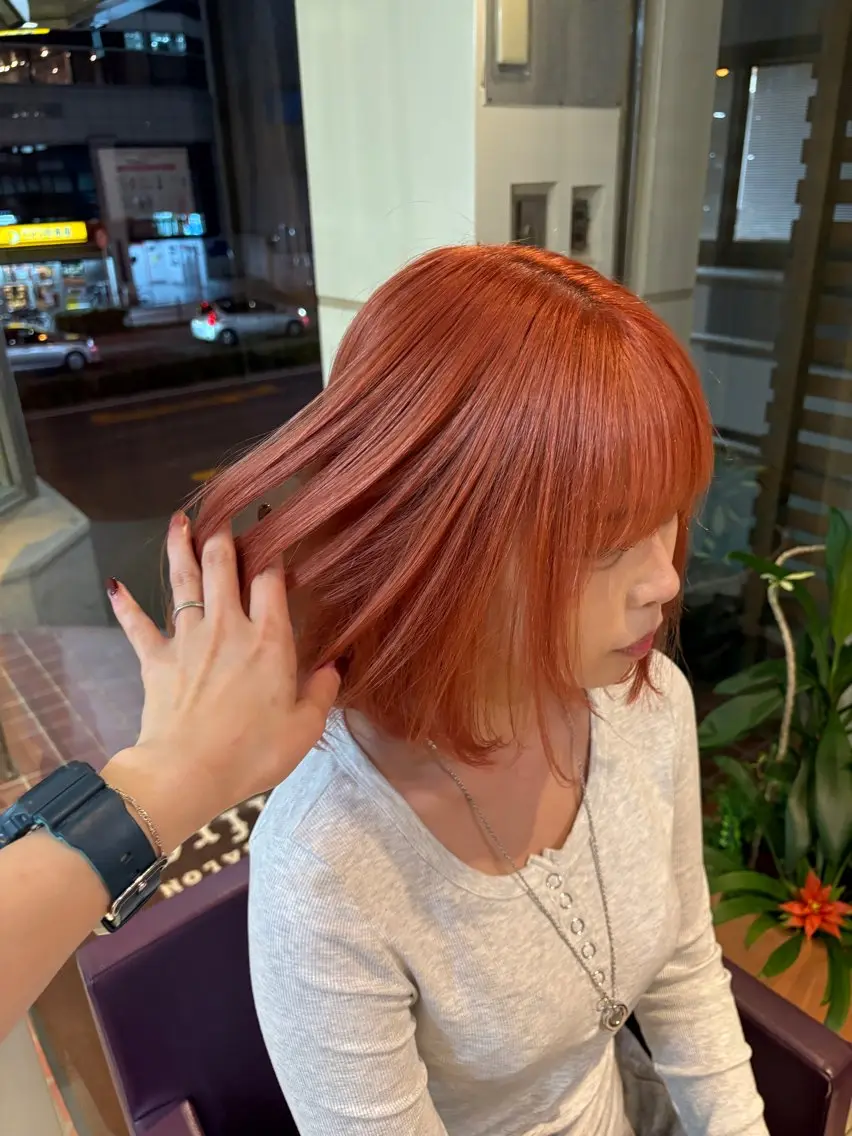 ショート カラー ピンクカラー 鳥ちゃん🐥/中性系 /西中島/新大阪のヘアスタイル