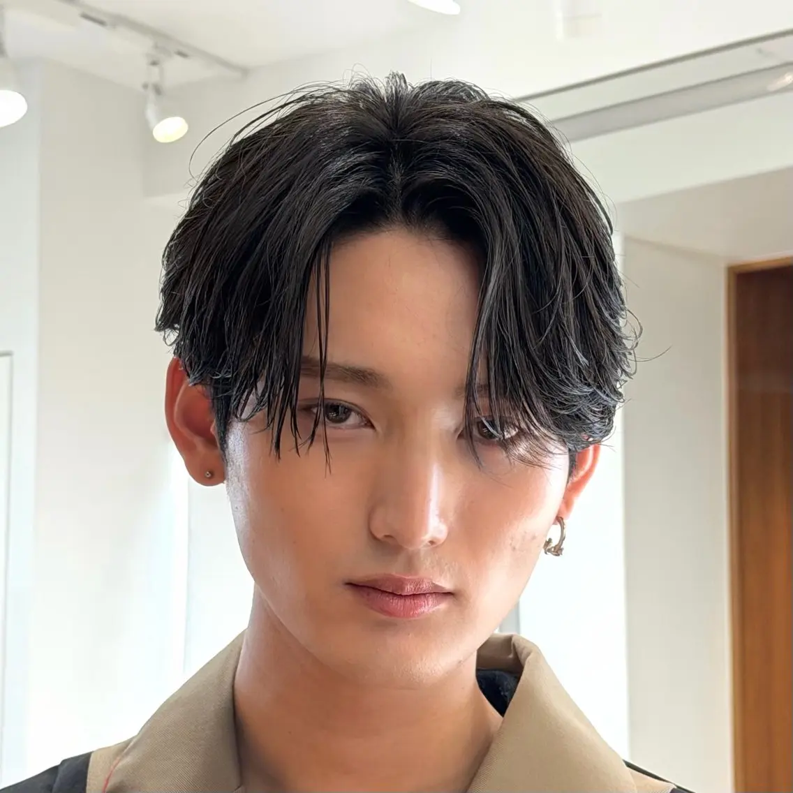 【🦋横を抑えて、前はあげる🦋】メンズカット+スポットパーマ++ダウンパーマ+トリートメントの写真