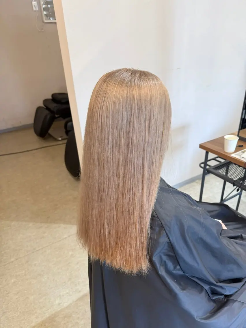 セミロング ヘアカラー トリートメント 透明感カラー🫧 🍒久留米美容室のヘアスタイル