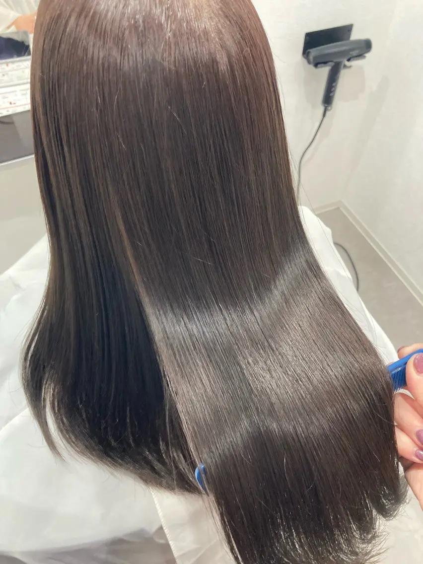 ロング カラー 透明感カラー グレージュ 髪質改善/透明感 カラー/内藤有須加のヘアスタイル