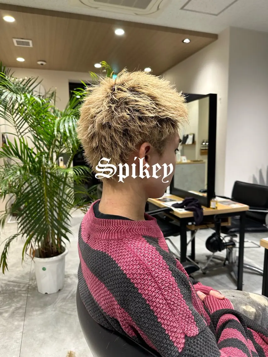 カラー メンズ スパイキーショート カット ヘアカラー メンズパーマ特化 🌟Gakutoのヘアスタイル