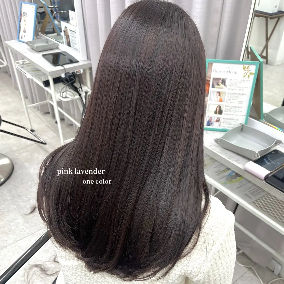 ロング カラー ピンクカラー 柔らかオリーブ🌿 HIMARI🌻のヘアスタイル