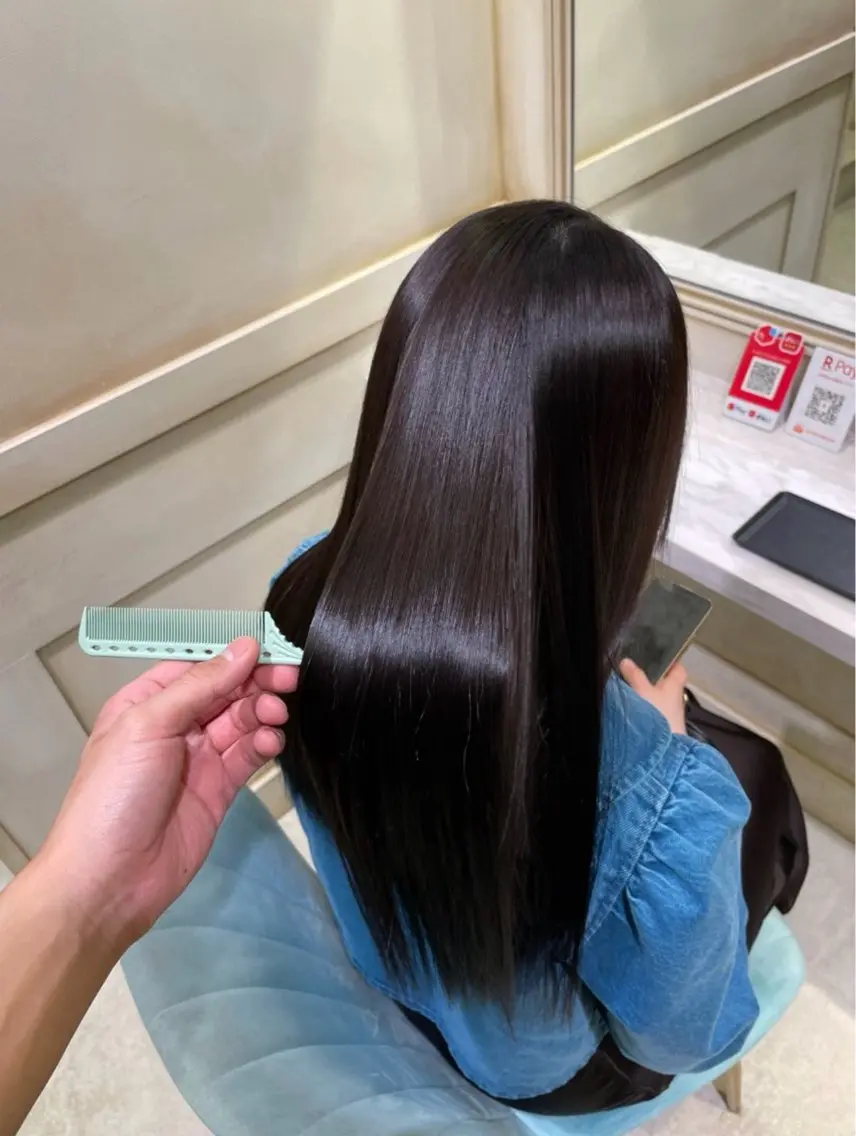 カラー パーマ ヘアカラー 縮毛矯正 トリートメント 💙透明感カラー/ 縮毛矯正/ゆうな💙のヘアスタイル
