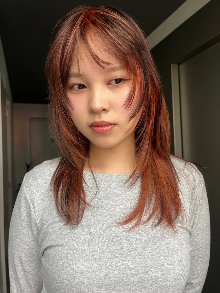 ミディアム カラー ムード造るハイトーン ケアブリーチ/ユウキのヘアスタイル
