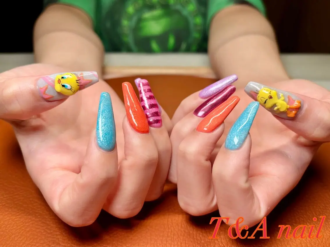ネイル 長さ出し ジェルネイル ロングネイル スカルプネイル T&A nailのネイルデザイン