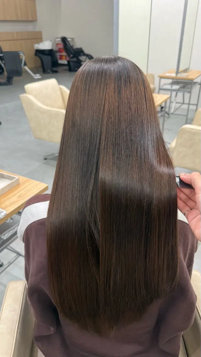 ロング カラー 髪質改善 トリートメント 浅見 茉美のヘアスタイル
