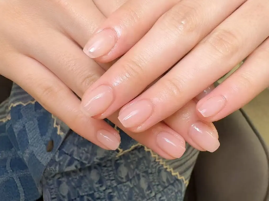 ネイル クリアネイル 長さ出し ジェルネイル Natumiシンプル デザイン/深爪矯正のネイルデザイン