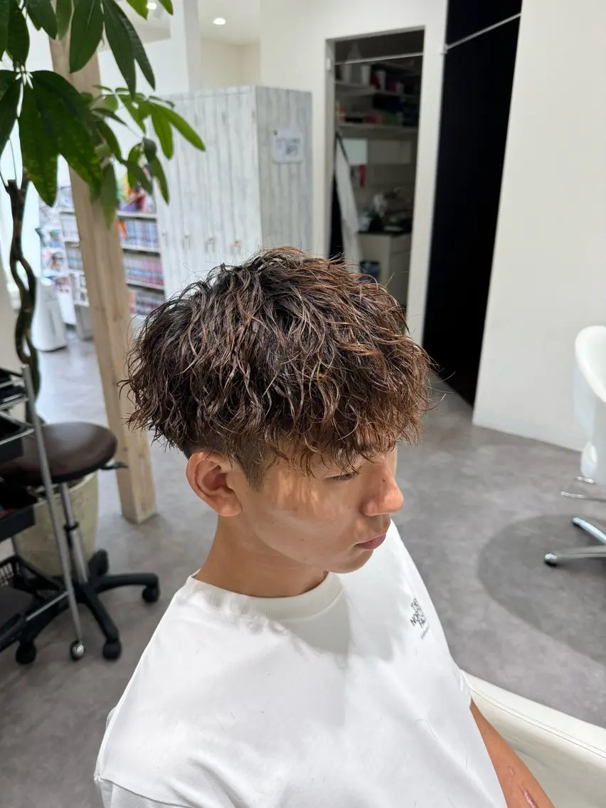 ショート カット パーマ 岐阜No.1メンズ 美容師／村上達紀のヘアスタイル