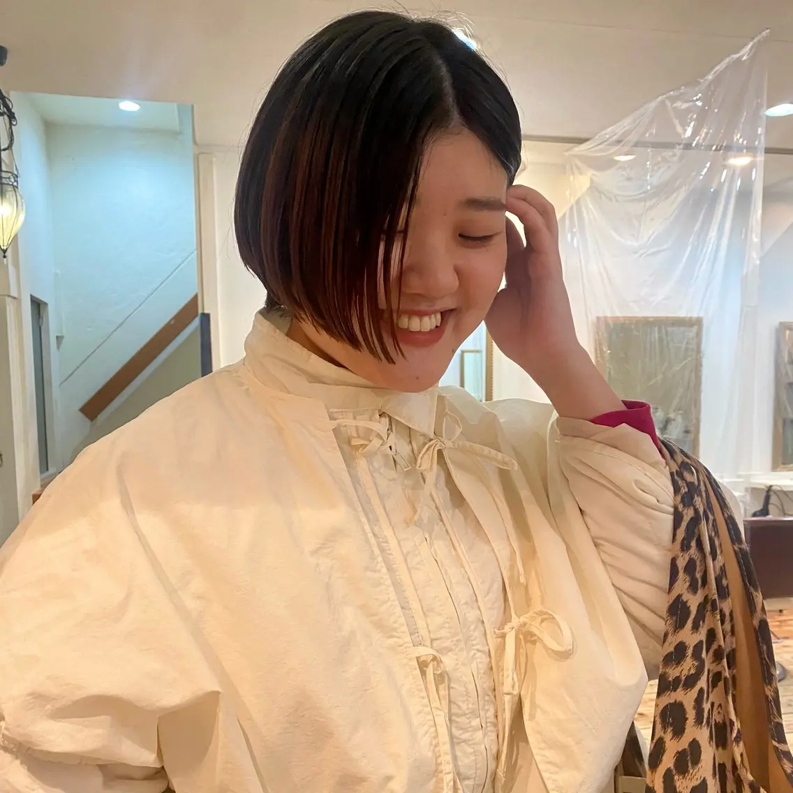 ショート カラー カット ヘアカラー トリートメント しずく/Lilu/ 博多美容室のヘアスタイル