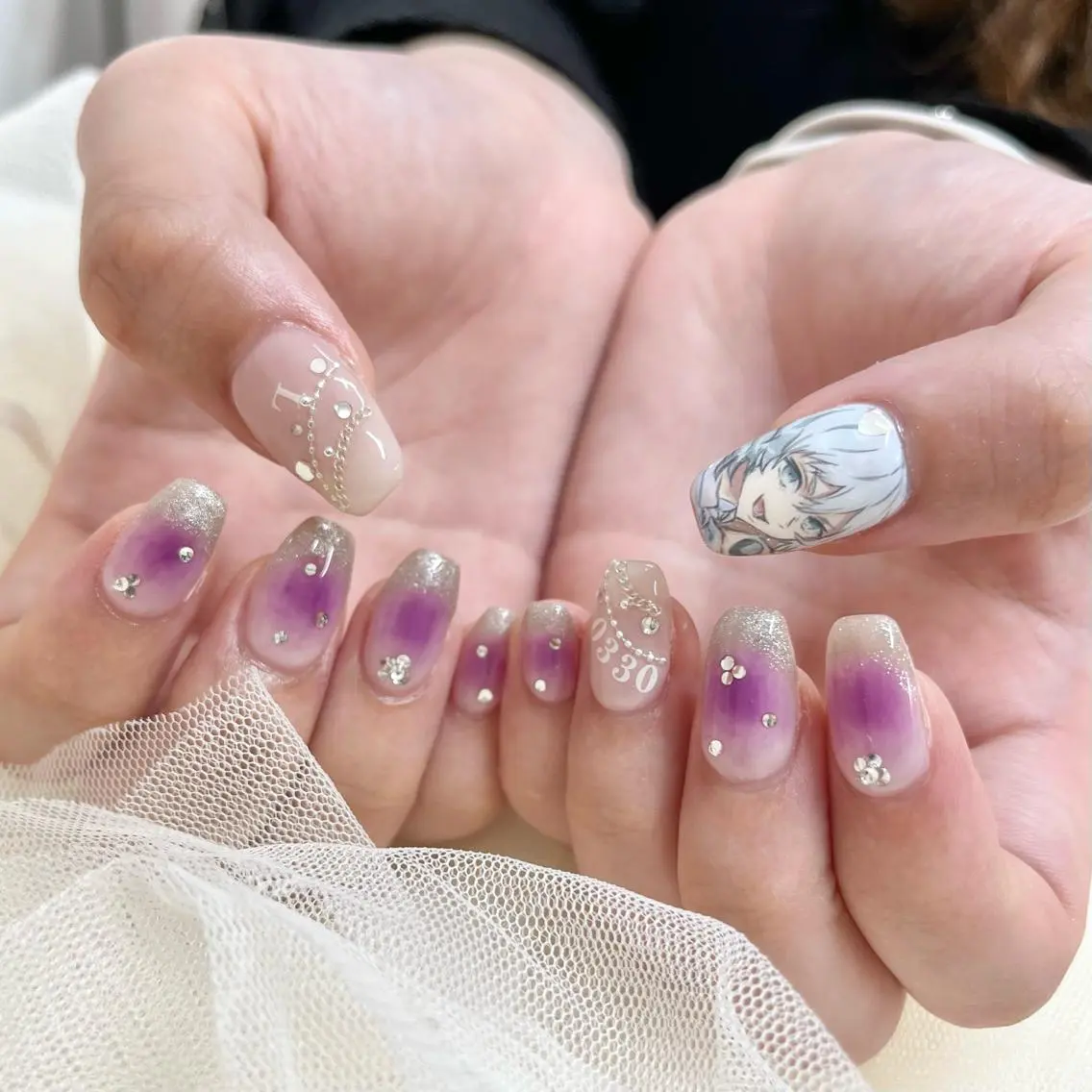 セミロング ハンドネイル 池袋痛ネイル Nok. 渡辺のネイルデザイン