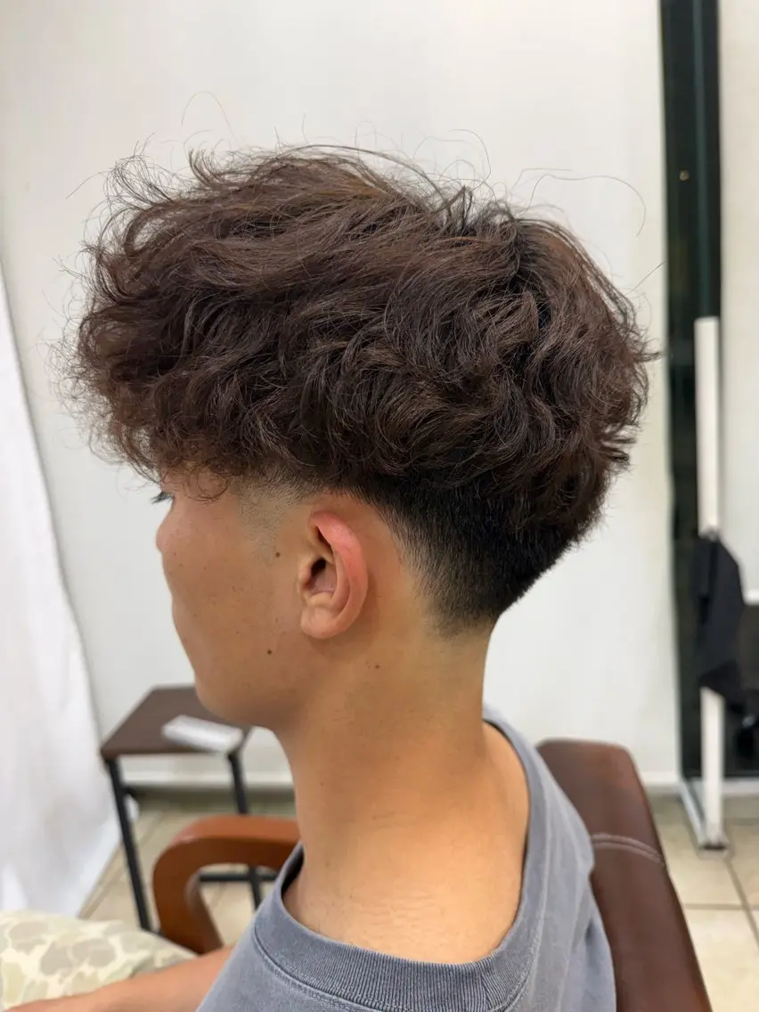 カラー パーマ メンズ メンズパーマ スペインカール Kouki /パーマモデル募集中のヘアスタイル
