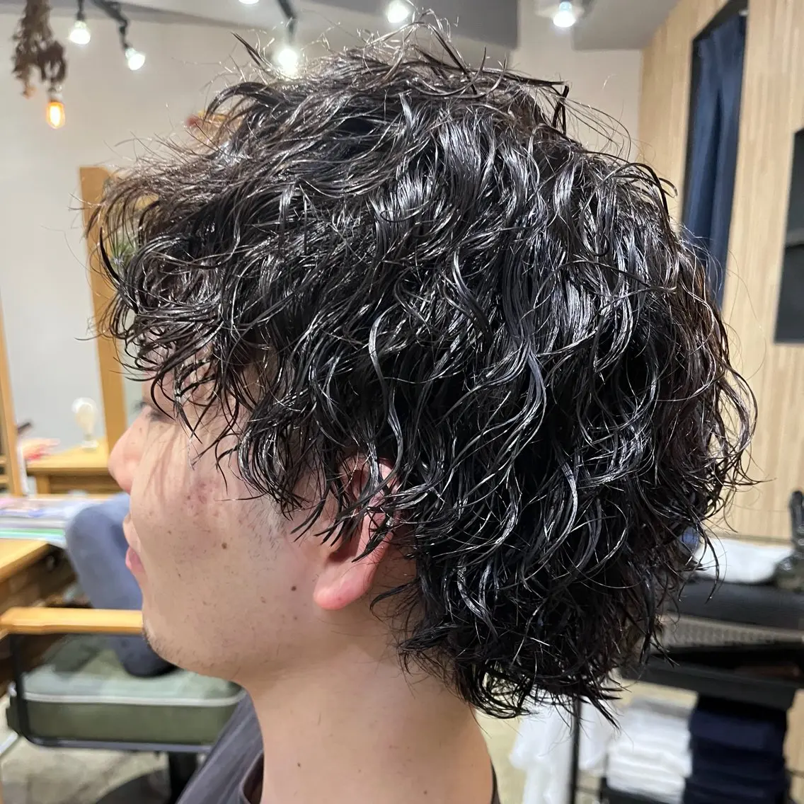パーマ メンズ カット パーマ ヘアセット 新宿メンズカット/ パーマ/岩田進一のヘアスタイル