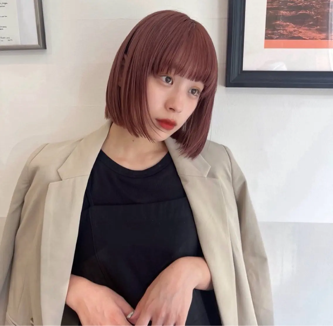 ショート カット ヘアカラー ボブパーマ🥣KON コンナツミのヘアスタイル