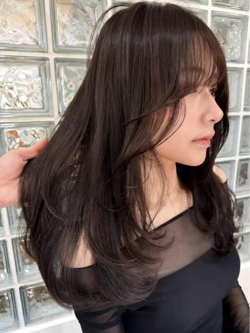 セミロング 新保 啓介のヘアスタイル