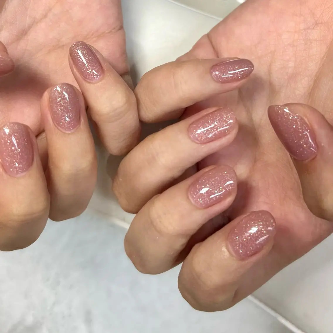 ネイル ラメ(グリッター) ワンカラーネイル ハンドネイル TOIRO saoriのネイルデザイン