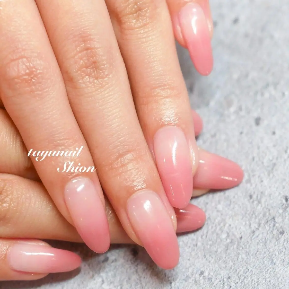 ネイル ブルー ジェルネイル グラデーション ロングネイル パラジェル ネイルサロン 【たゆnail】のネイルデザイン