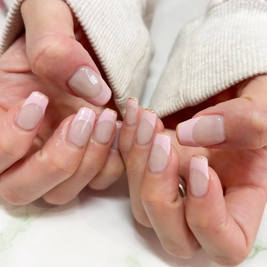 ネイル フレンチネイル ワンカラーネイル ブライトサロン🩷 田嶋日向子💅✨のネイルデザイン