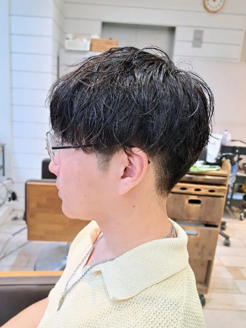メンズ マッシュ メンズパーマ カット MIYU/透明感 渋谷/ベージュカラーのヘアスタイル