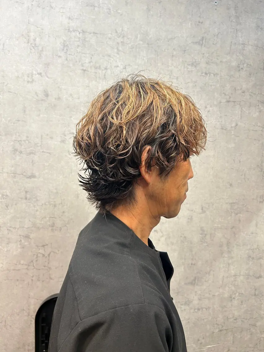 パーマ メンズ メンズパーマ メンズウルフカット ウルフカット カット パーマ 🌻柳谷 心渚🌻のヘアスタイル