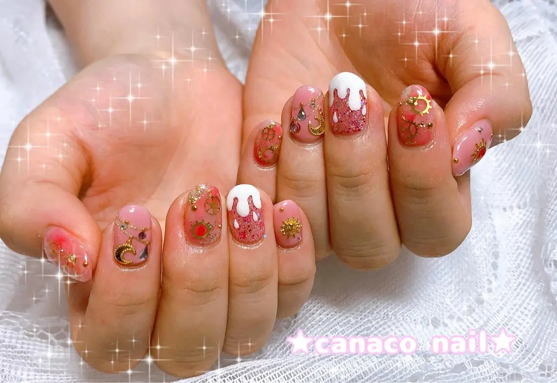 ネイル アートネイル ジェルネイル 持ち込み パラジェル ストーンネイル ハンドネイル ハンドケア ベテランネイル cnc  nailのネイルデザイン