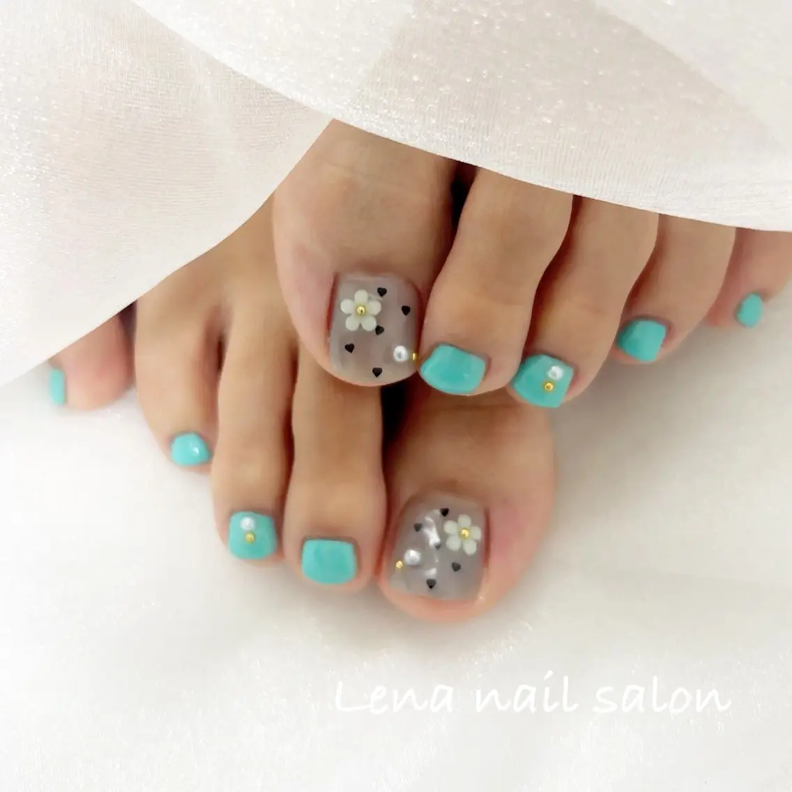 ネイル フットネイル フットネイル 自爪育成ネイルケア Lena  nailのネイルデザイン
