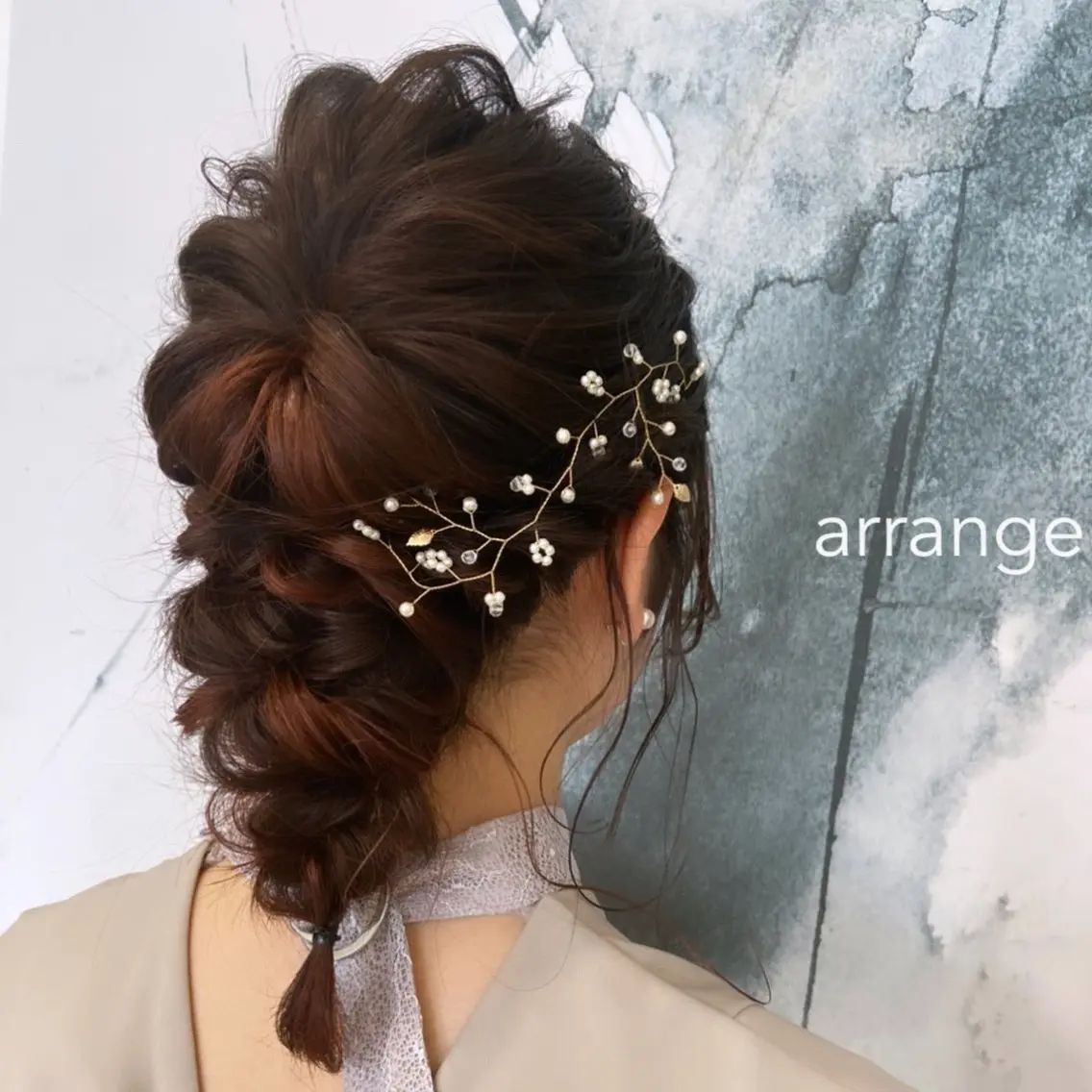 ヘアアレンジ 結婚式・ブライダル カジュアルを女っぽく 𝗮𝘆𝗮𝗰𝗼のヘアスタイル