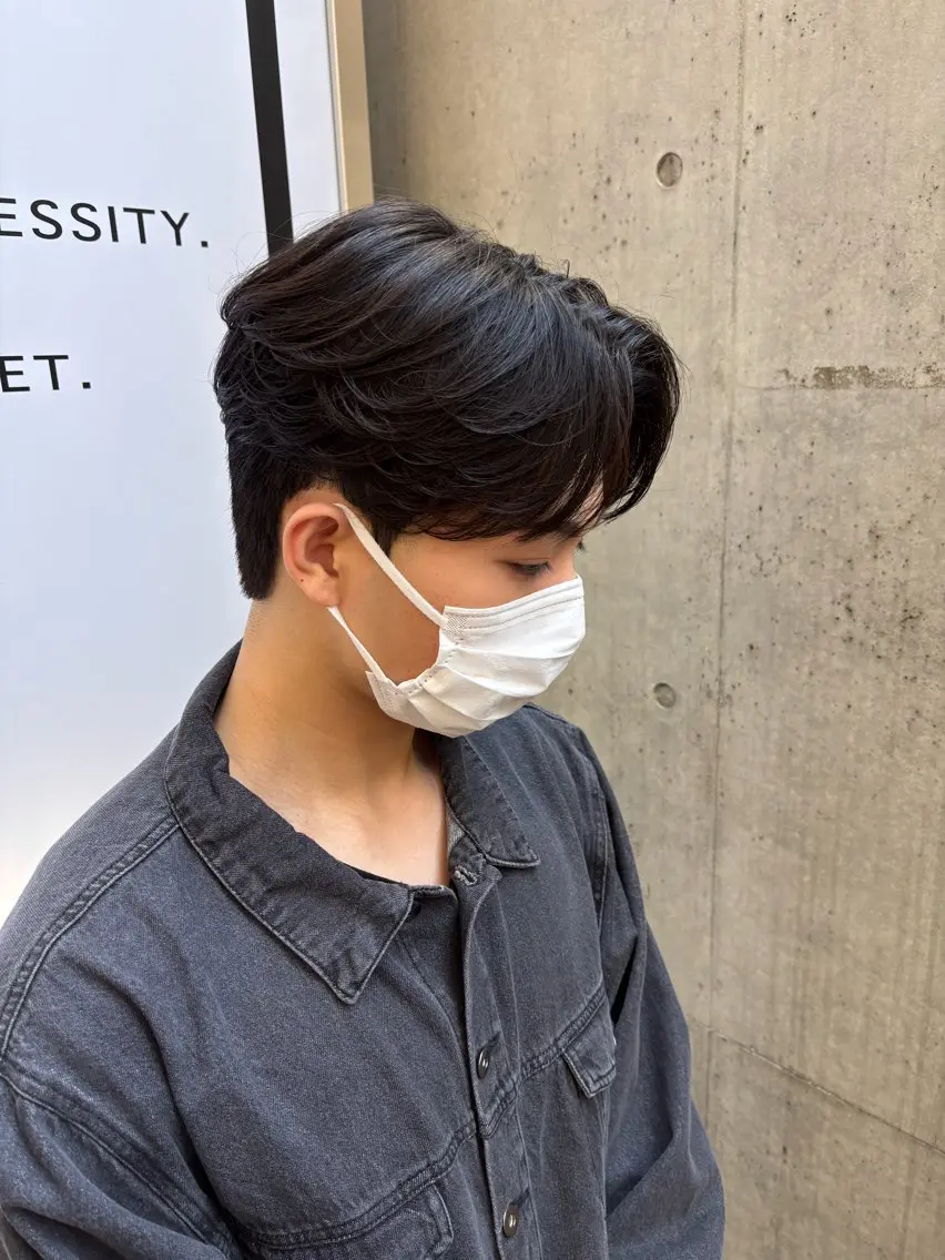 ショート パーマ メンズ カット パーマ カルマパーマ韓国ヘア shiryuのヘアスタイル