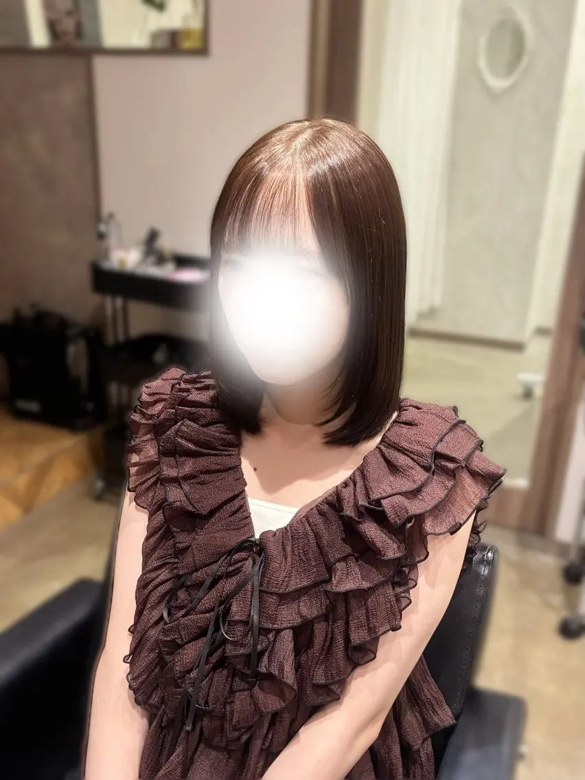 ミディアム ヘアカラー トリートメント 中谷 美月のヘアスタイル