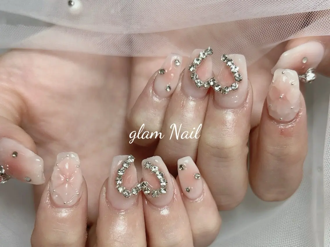 ネイル エツメ💅 長さだし🎀デザインのネイルデザイン