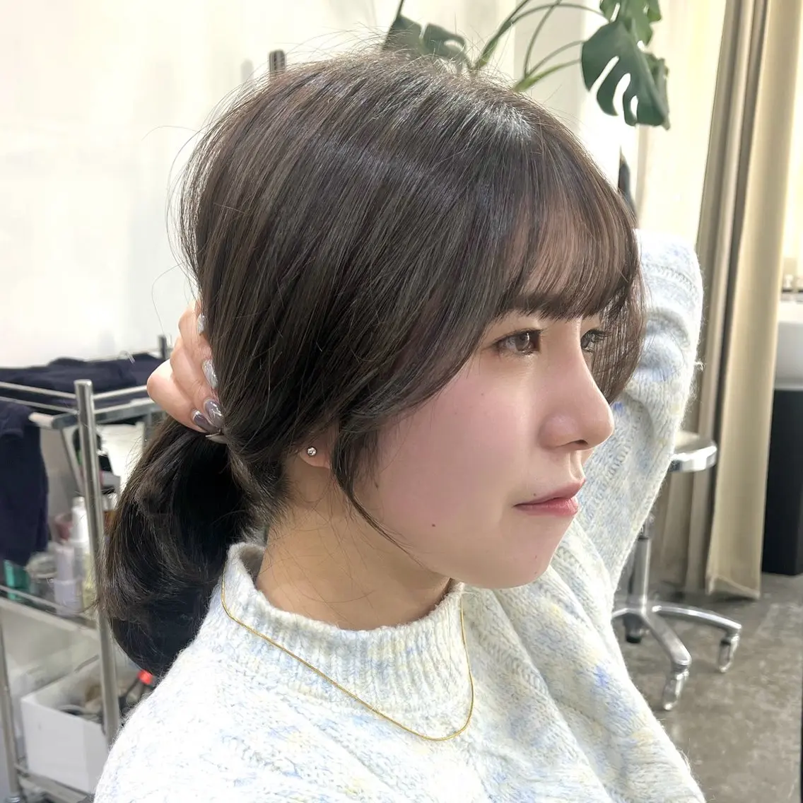 セミロング カラー ベージュカラー オリーブベージュ カット 早朝セット☀️ レイヤー/Momoのヘアスタイル