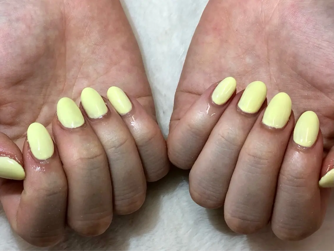 ネイル ジェルネイル ワンカラーネイル パラジェル シンプルネイル 心斎橋Salon Epokkuのネイルデザイン