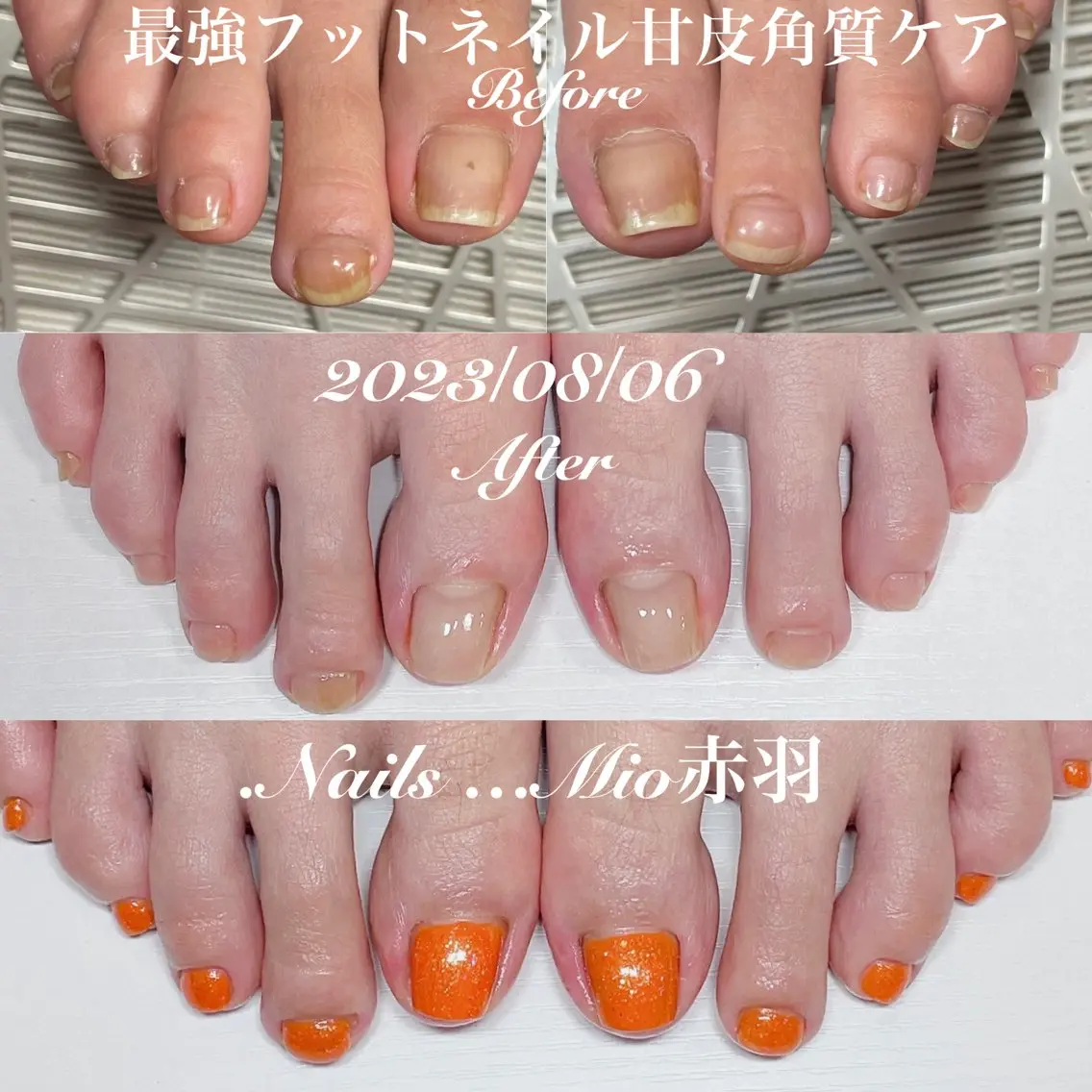 ネイル フットネイル ワンカラーネイル フットネイル .Nails Mio 赤羽西ネイルサロンのネイルデザイン