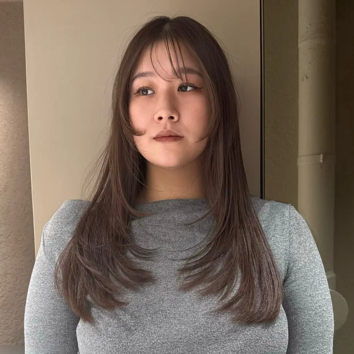 ロング カラー カット ヘアカラー Akari暖色カラー /レイヤーカットのヘアスタイル