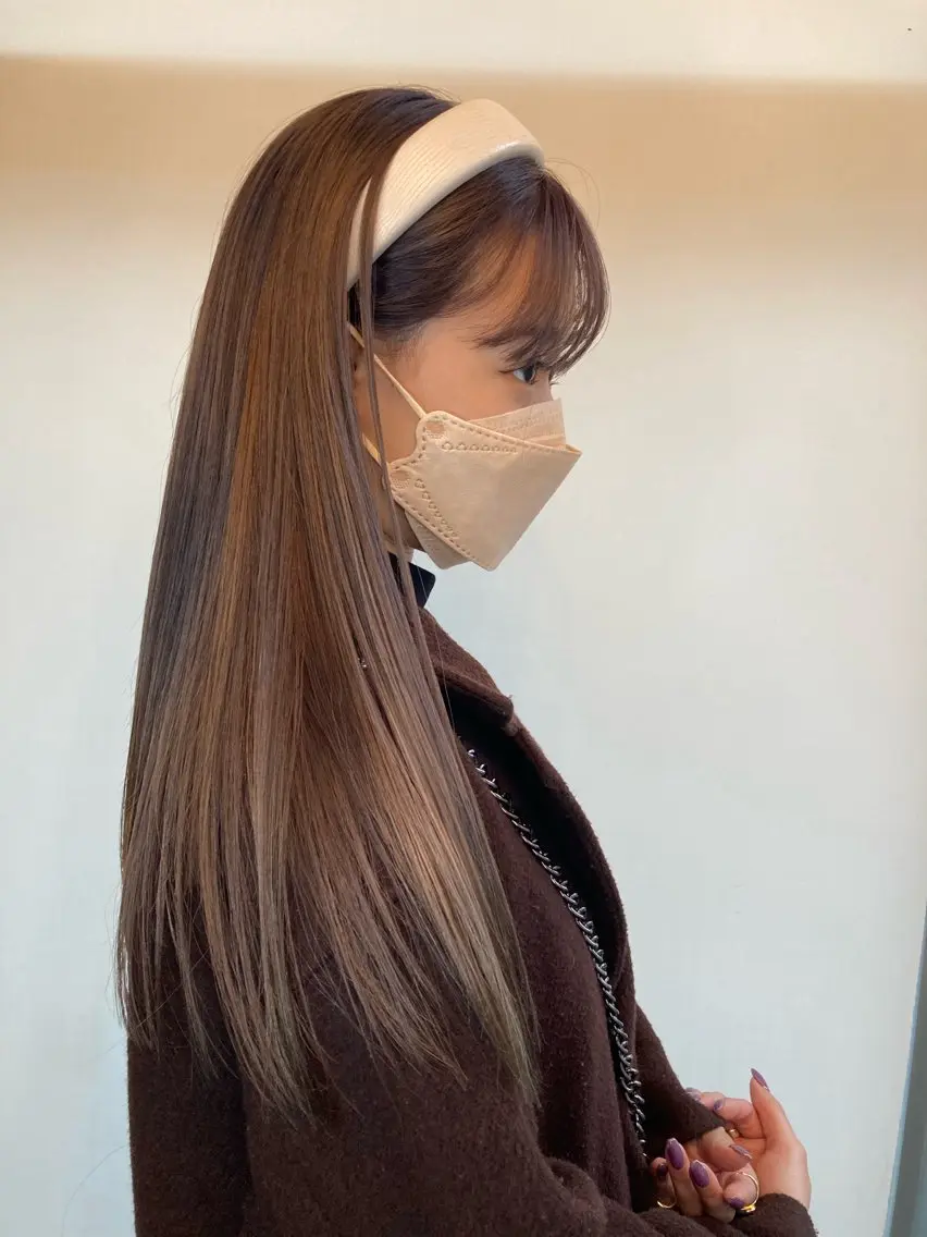 セミロング カラー 横浜美容室/暖色系 michika🌹のヘアスタイル