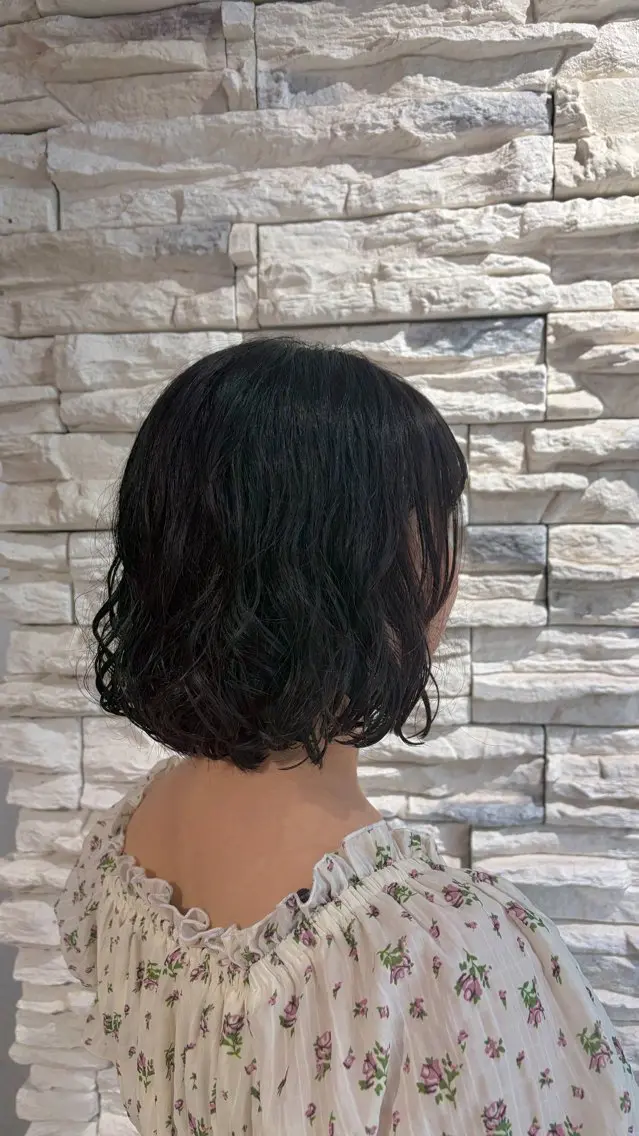 パーマ ボブ カット パーマ トリートメント MANA /名駅/透明感カラーのヘアスタイル