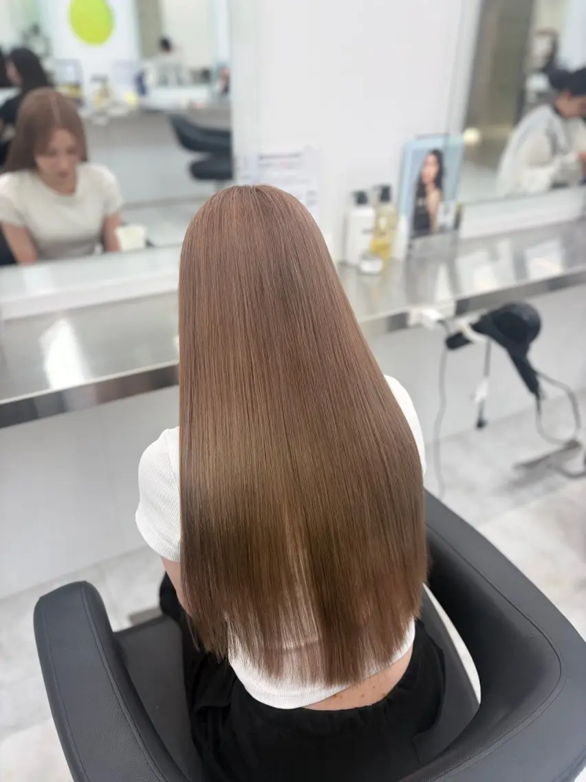 カラー カット ヘアカラー トリートメント ヘアセット 透明感うる艶カラー 🤍MANAMIのヘアスタイル