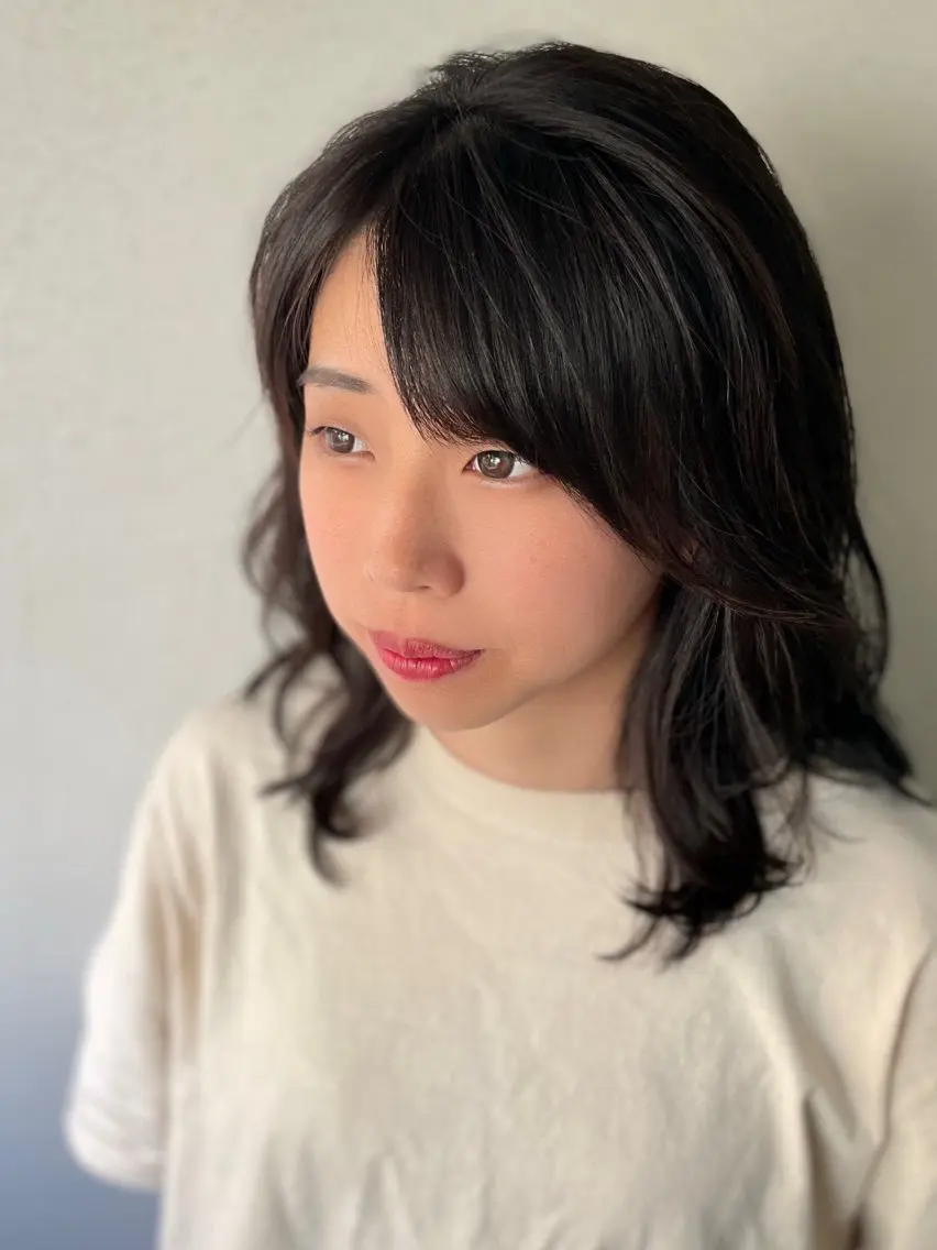 ミディアム カラー レイヤーカット サトウ Dのヘアスタイル