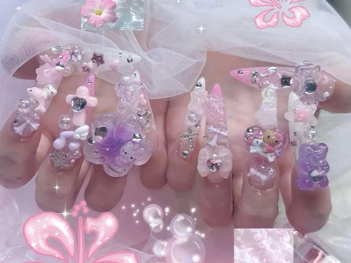 メンズ キッズ ネイル メンズ韓国風 ハロウィン べっ甲ネイル ブルー 長さ出し ハンドネイル Rin Nail 新大久保店のネイルデザイン